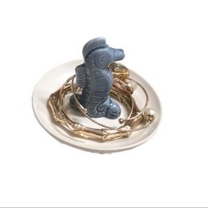 Jewelry Tray - Nautical Ceramic Ring Dish - Starfish